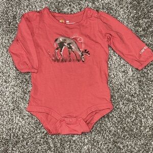 💜Carhartt Red Deer Print Kids Bodysuit